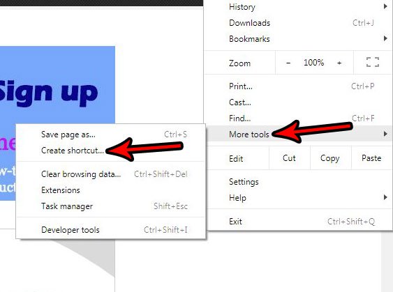 Create Desktop Shortcut Chrome